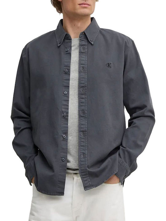 Long-sleeved Denim Shirt Ebony