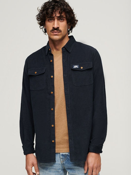 Superdry Corduroy Shirt Eclipse Navy