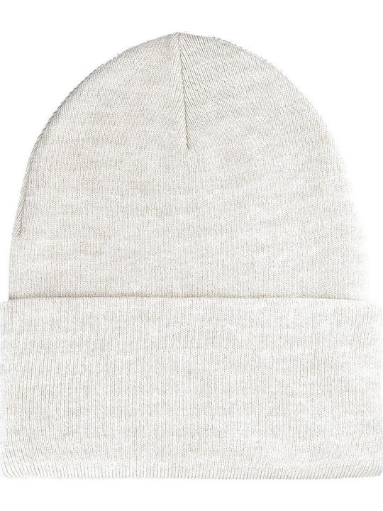 Beanie Γυναικείος Σκούφος Πλεκτός σε Εκρού χρώμα