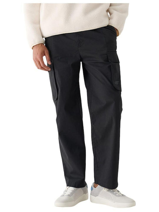 4F Cargo Pantaloni de trening fără Elastic Negru 4FRAW24TTROM1167