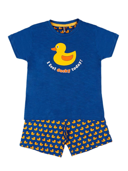 Admas Kinder Schlafanzug Sommerlich Blau Admas Kinder Schlafanzug Sommerlich Blau