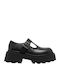 Leather Ballerinas Tokyo With strap Black