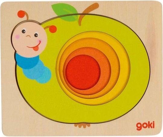Kids Peg Puzzle Caterpillar 5pcs Goki