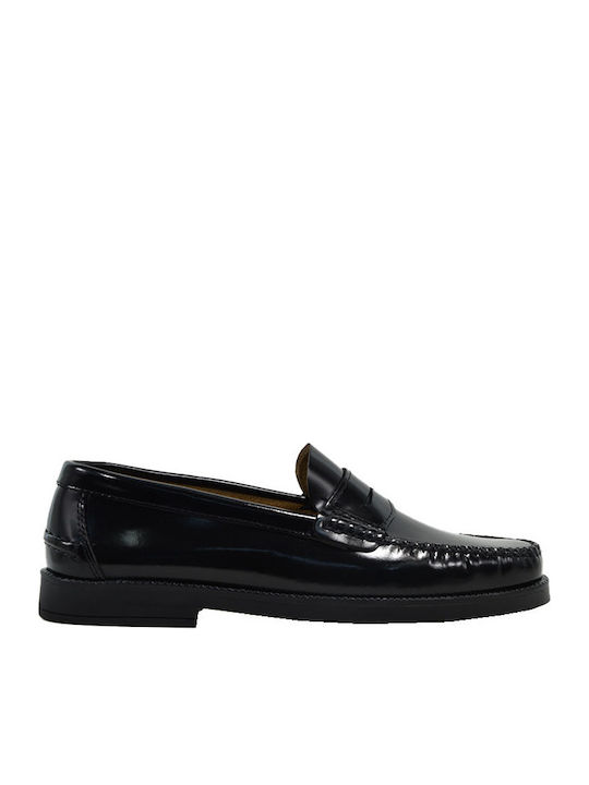 Δερμάτινα Ανδρικά Loafers σε Μαύρο Χρώμα
