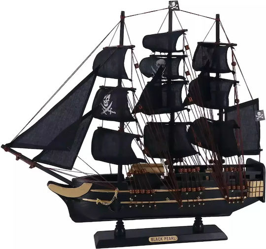 Wooden Pirate Ship Decorative Black Pearl 50cm Wooden Pirate Ship Decorative Black Pearl 50cm