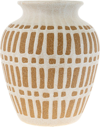 Zen Collection Διακοσμητικό Βάζο Κεραμικό Καφέ Φ20xΥ35.5cm