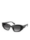 Michael Kors Le Praz Women's Sunglasses with Black Plastic Frame and Black Gradient Lens
