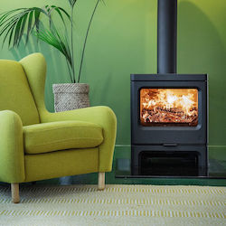 Charnwood Skye 7 Metalic Soba pe lemne 7.3kW Pe...