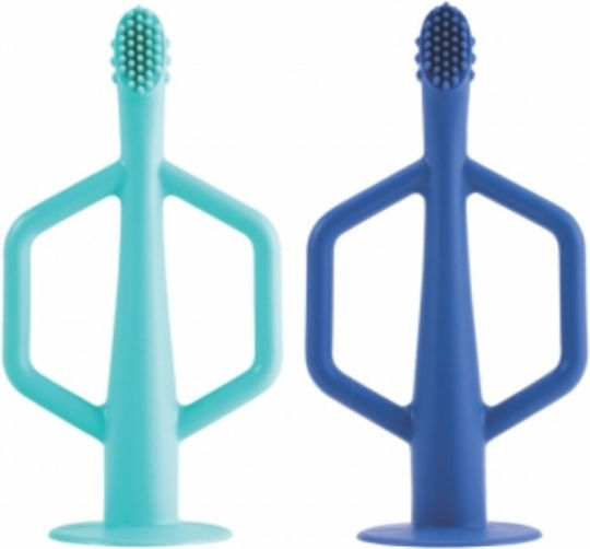 Tiny Twinkle Set Baby-Zahnbürsten Für 6 Monate+ 2 Stück Blau
