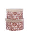 MSA Set Christmas Containers Fabric Brown 2pcs