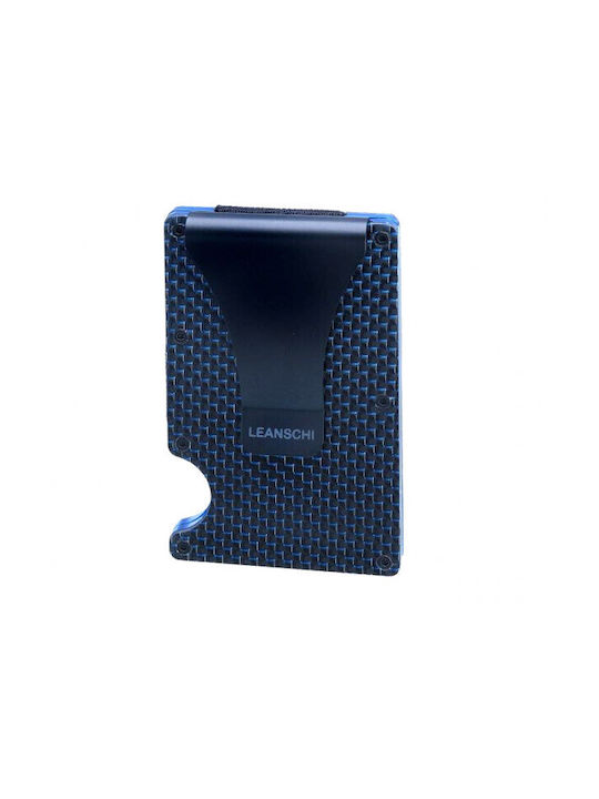 LEANSCHI TECH-WALLET in black + blue carbon