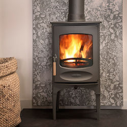 Charnwood C-Four Stahl Holzofen 4.9kW Brown