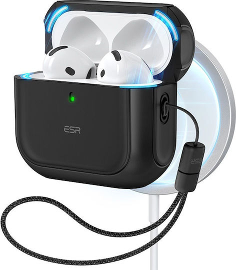 ESR Orbit Halolock Magsafe Hülle Silikon in Schwarz Farbe für Apple AirPods 4