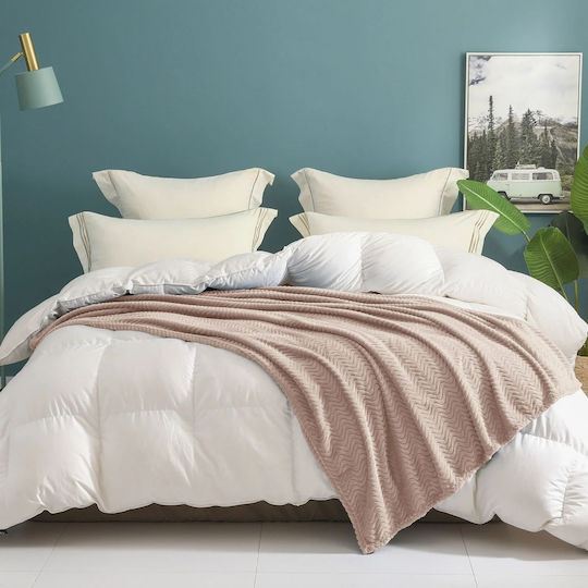 My Home Luxury Pătură Polar Fleece Superdublă 220x240 cm Bej