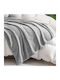 My Home Luxury Κουβέρτα Fleece Υπέρδιπλη 220x240εκ. Ανοιχτό Γκρι BL220-11
