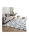 My Home Luxury Anti-slip Rug Rectangular Shaggy Furry White