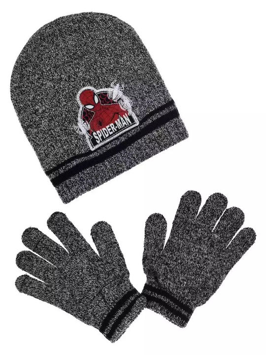 Set Kinder Beanies mit Fleece Grau Set Kinder Beanies mit Fleece Grau