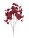 Artificial Decorative Branch with Autumn Leaves Dark Red Red 96 Cm