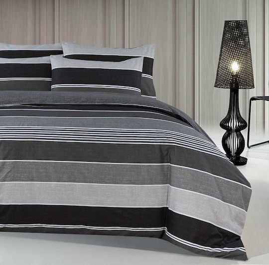 Espree Sheet Sets King Size with Elastic 180x200+35cm. Grego Grey 4pcs