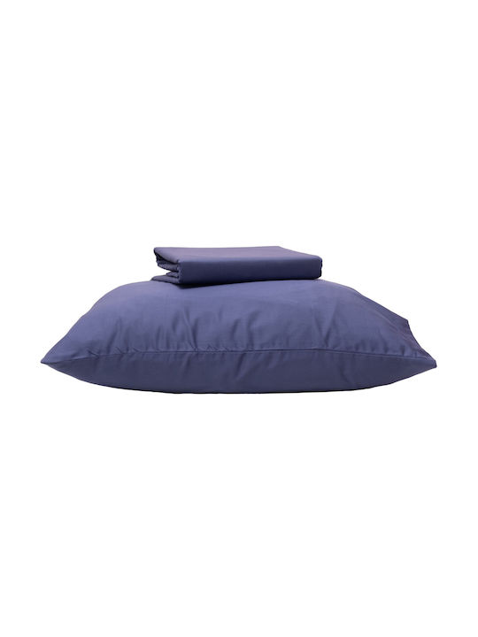 Anna Riska Bettlaken Super-Doppel mit Gummiband 160x200+25cm. Fashion 3 Night Blue