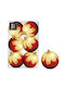 Hängendes Kugel Ornament Ornament Rot 8cm Set 6Stück