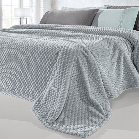 Guy Laroche Smoothie Κουβέρτα Fleece Μονή 160x220εκ. Silver