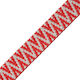 Aztec Strap Polyester Ivory Coral 2.5cm Meter