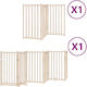 Faltbare Hundegitter-Trennwand 9 Paneele 450 cm...