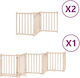 Hundezaun Faltbarer Raumteiler 12 Paneele 600cm Pappelholz Braun 50 x 60 x 2 cm