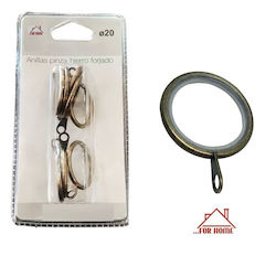 ForHome Inele Metalice de Cortină de Baie Auriu 8buc