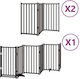 Hundezaun Klappbarer Raumteiler 12 Paneele 600c...