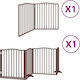 vidaXL Holz Hundeteiler mit 6 Paneelen 480x90cm...