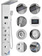 Vevor Hydro-Massage-Säule 134.5cm Silber