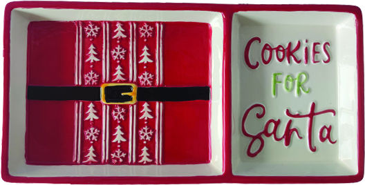 AGC Set Christmas Platters Ceramic Width 31.5cm. 2pcs