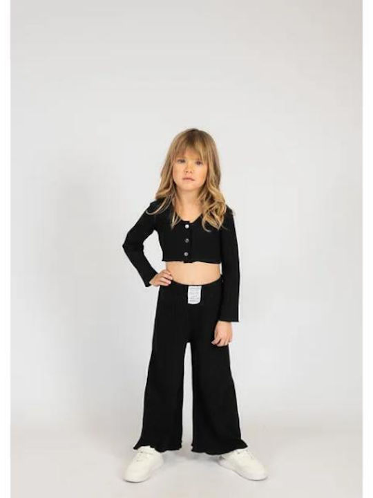 Set pentru copii cu pantaloni Iarnă 2buc Black
