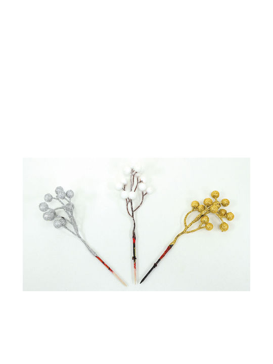 Christmas Metal Decorative Branch 17cm Glitter 50pcs