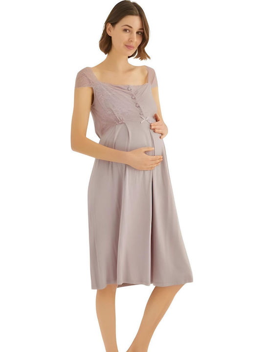 Monamise Nightgown Maternity & Nursing Mink