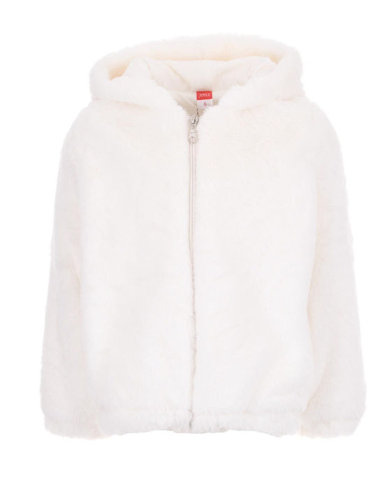 Joyce Kids' Fur with Hood Graphite