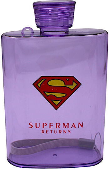 Kids Water Bottle Batman Plastic with Screw Cap Non Spill Superman 430ml