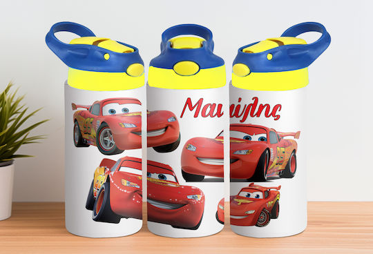 Kids Water Bottle Thermos Stainless Steel with Straw 360ml (Various Designs/Colours)