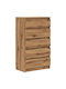 Wooden Chest of Drawers Coffee 60x36x103cm