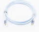 Supra USB 3.2 Кабел USB-C Мъжки - USB-C 60W Захранване PD Бял 1м