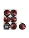 Hanging Ball Ornament Ornament Burgundy 6cm Set 6pcs