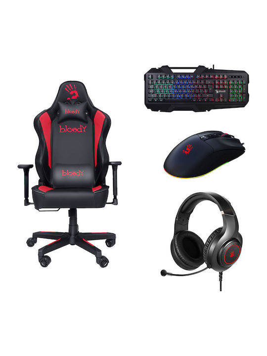 A4Tech GC-330 & Gaming Accessories Bundle Artificial Leather Black/Red A4Tech GC-330 & Gaming Accessories Bundle Artificial Leather Black/Red