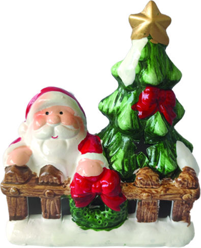 AGC Illuminated Christmas Ceramic Figure Height 12cm 2pcs