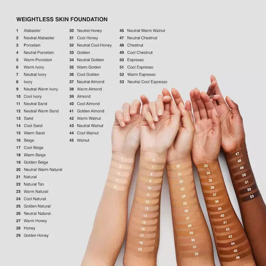 Bobbi Brown Weightless Skin Foundation Make-up LSF15 Warm Ivory 13ml