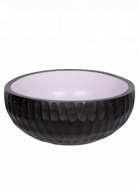 e-exoplismos Σαλατιέρα Ξύλινη Μαύρη 26.3x26.3x11cm