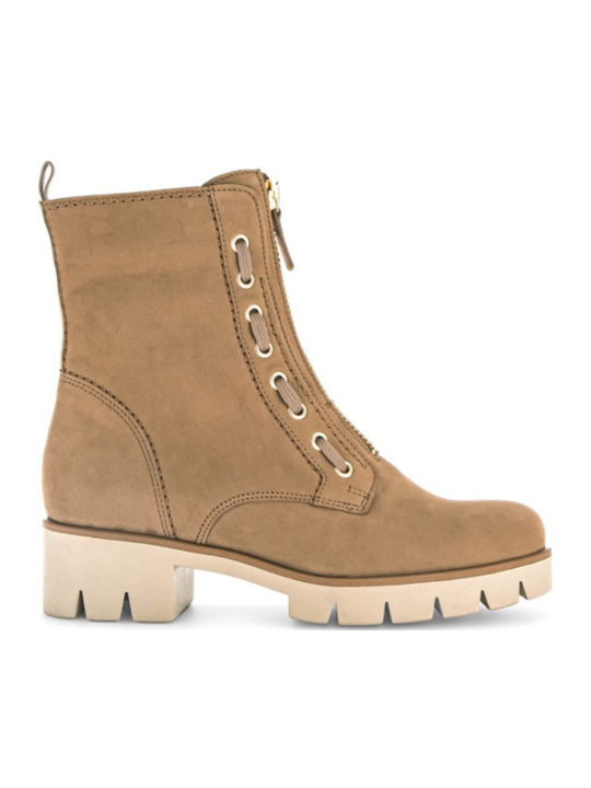 Gabor Leder Stiefeletten Damen Beige