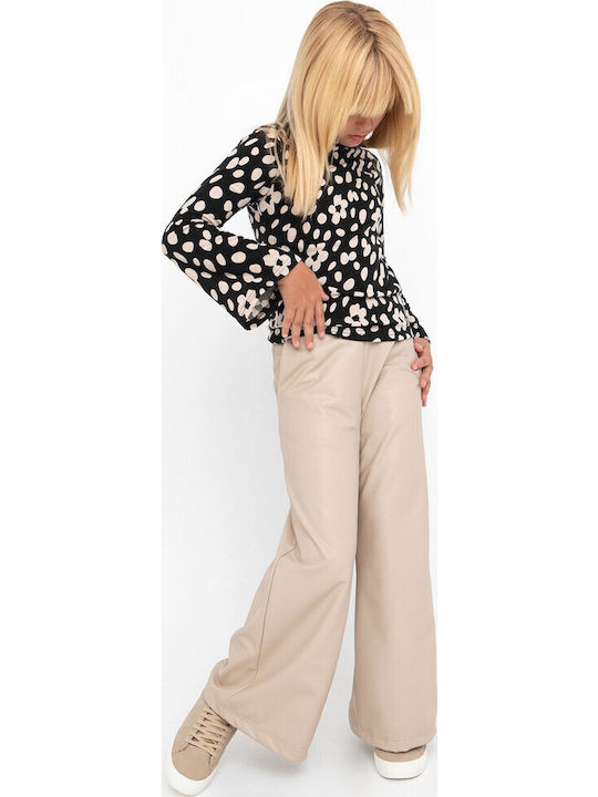 Kids' Palazzo Pants Beige