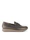 Leather Women's Moccasins in Brown Color